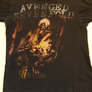 Avenged Sevenfold A7X With Scary Looking Demon Fire Bat Concert Tee Small